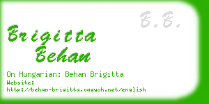 brigitta behan business card
